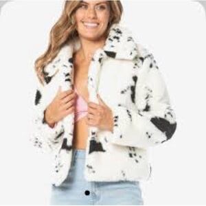 NWT SIZE S Juicy Couture Monochrome Teddy Jacket